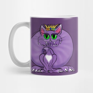 Pretty-Pretty Purple King Kitty Mug